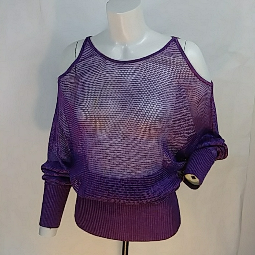 Marciano fishnet cold shoulder dress